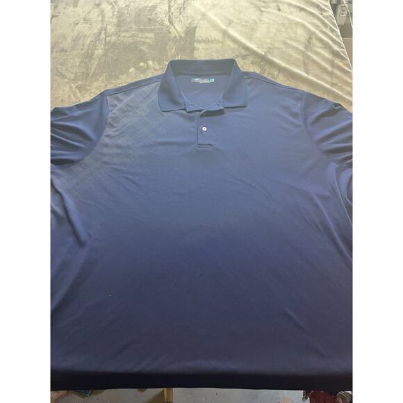 Roundtree & Yorke Performance 4XB Navy Blue Short Sleeve Golf Polo Men’s Shirt - Picture 1 of 6